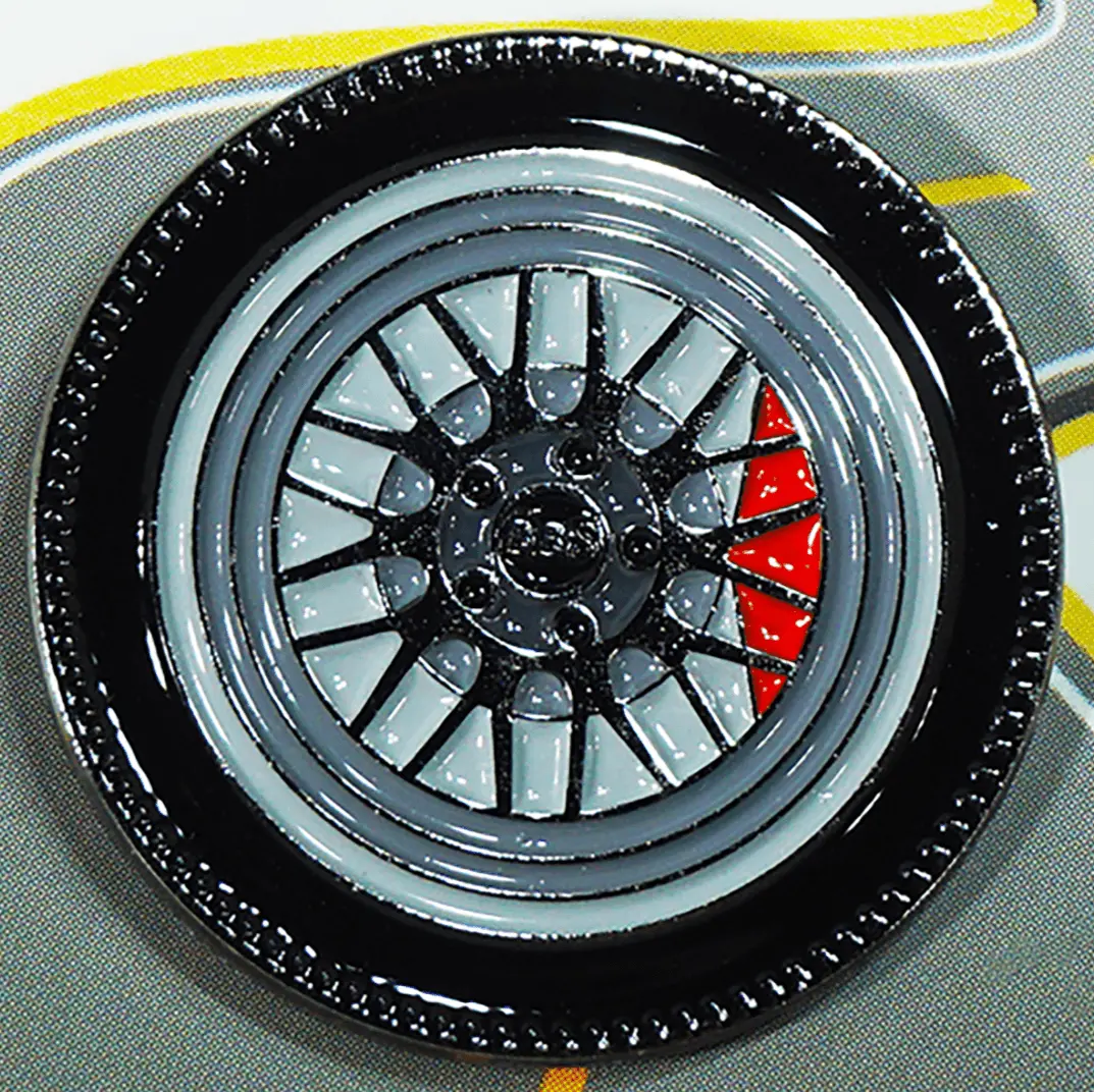 Zspec Wheel Pin - Mesh Classic Design - Great For Lapels, Hats, Backpacks 1