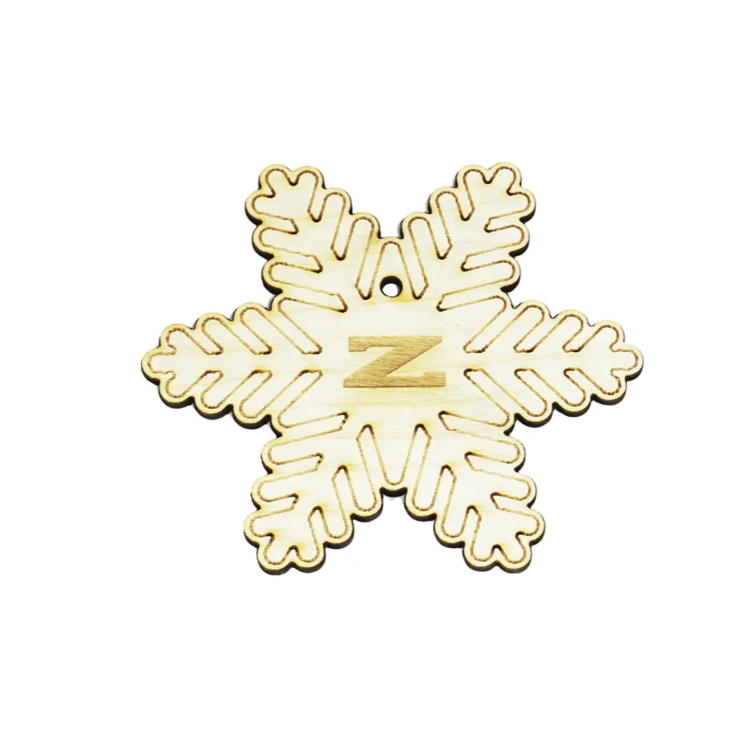 Zspec Laser-Engraved Wood Ornament, Nissan Z31 300Zx Snowflake, 3.75" 1