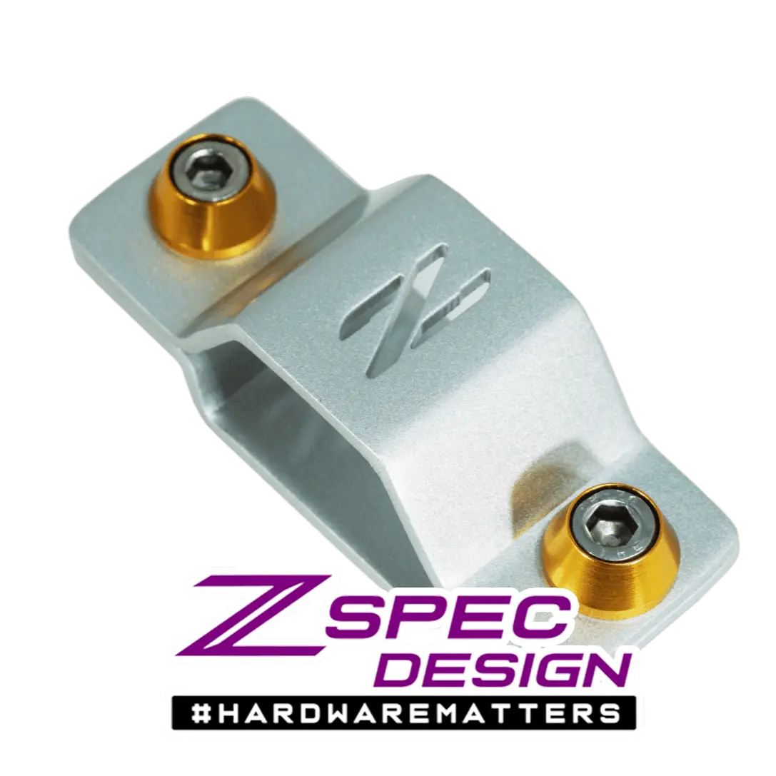Zspec Battery Cable Bracket For '90-99 Nissan 300Zx Z32, Stainless Steel, Silver Finish 5