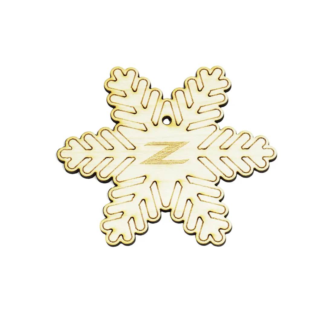 Zspec Laser-Engraved Wood Ornament, Nissan Z34/370Z Snowflake-Style, 3.75" 1