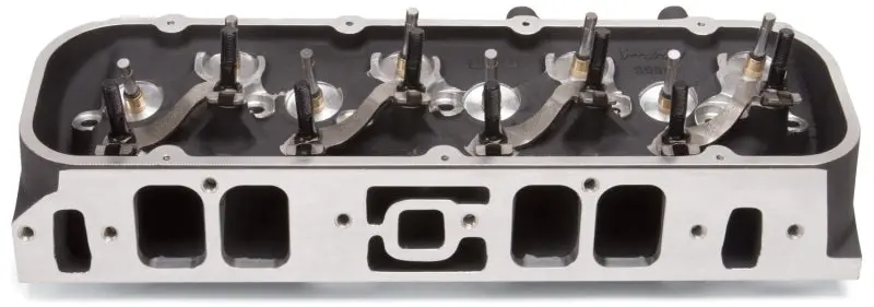 Edelbrock Single Marine Bbc Rect Port Head W/ Valves 1