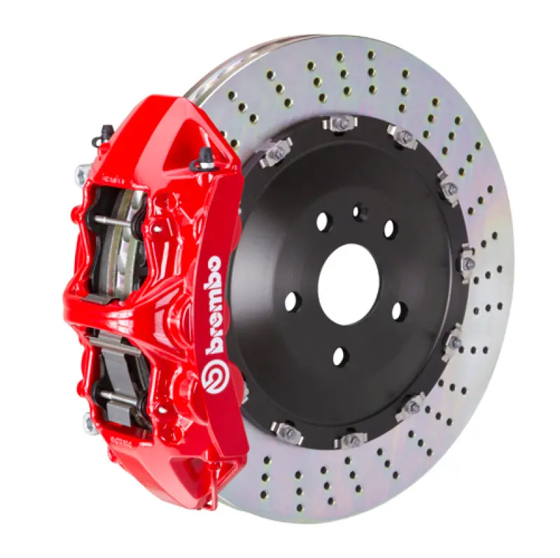 Brembo Gt Big Brake Kit For Porsche Panamera (2009–2016) – Front 6-Piston Calipers With 405X34Mm Drilled Two-Piece Rotors (Red Finish) 1