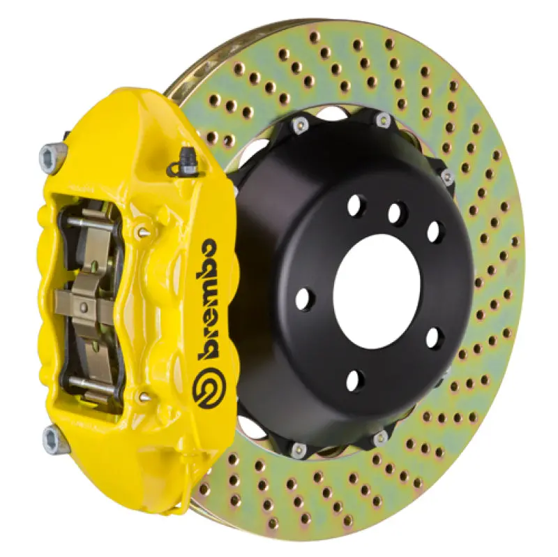 Brembo Gt Big Brake Kit For 2015–2018 Bmw M3 – Rear 380×28Mm Drilled Two-Piece Rotors With 4-Piston Calipers (Yellow Finish) 1