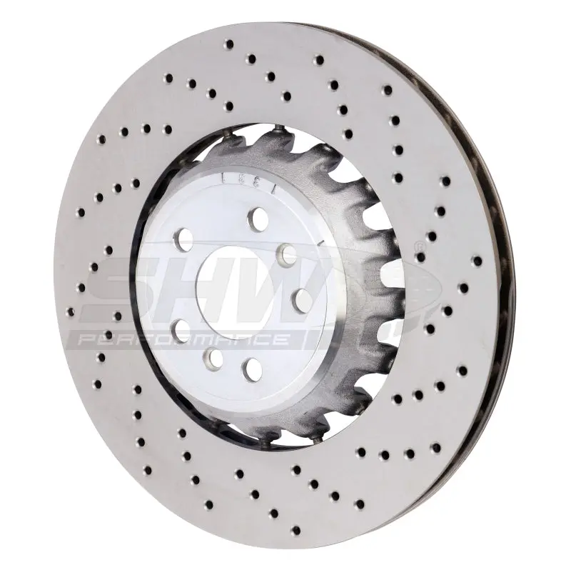 Shw Cross-Drilled Lightweight Brake Rotor For 2020 Bmw X5 M (4.4L, Right Rear, Part #34208074286) 1