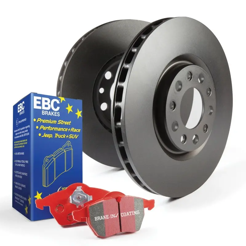 Ebc Stage 12 Brake Kit: Redstuff High-Performance Pads + Rk Drilled & Slotted Rotors 1