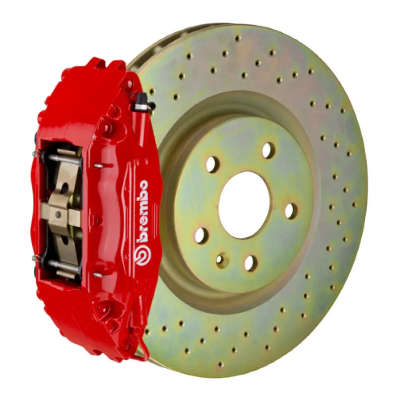 Brembo 12-16 Front-S Front Gt Bbk 4 Piston Cast 326 X30 1Pc Rotor Drilled-Red 1