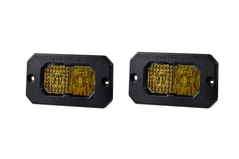 Diode Dynamics Stage Series 2In Led Pod Light – Yellow Combo Beam, Flush-Mount Abl Design (Pair) 1