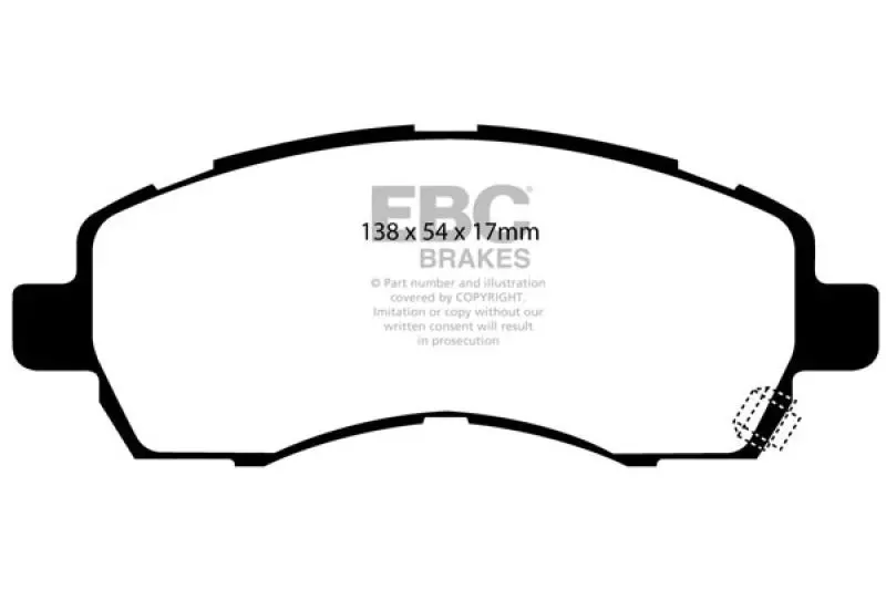 Ebc Greenstuff Front Brake Pads For 1997–1998 Subaru Impreza 1.8L – Performance Street Compound 1