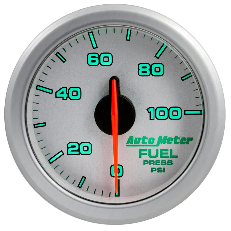 Autometer Airdrive 2-1/6" Silver Fuel Pressure Gauge (0–100 Psi) 1