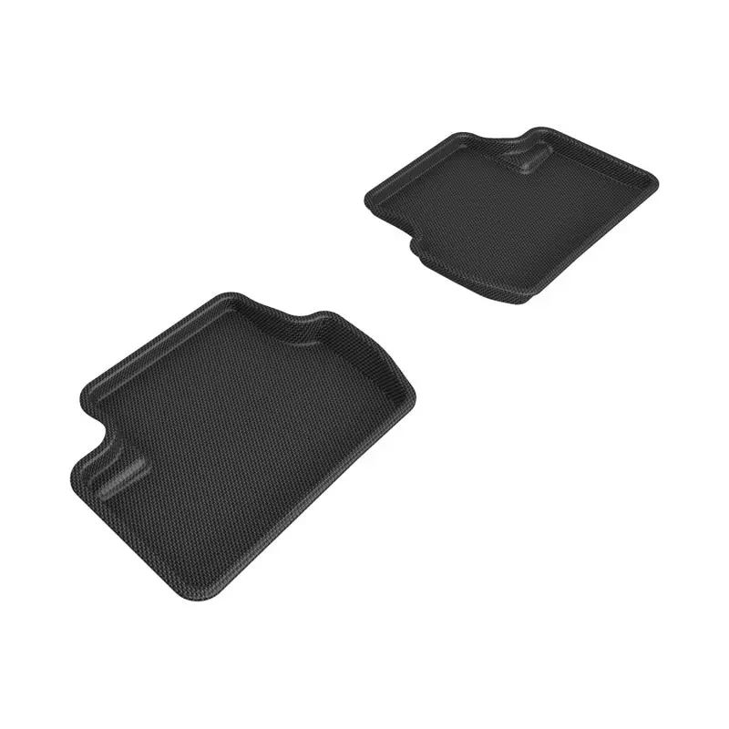 3D Maxpider Custom Fit Floor Mats For 2020–2021 Tesla Model S Kagu – 2Nd Row, Black 1