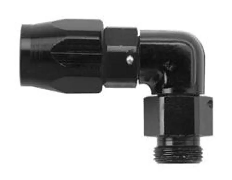 Fragola -10An 90-Degree Hose Fitting With 3/8 Npt Thread – Black Anodized Aluminum 1