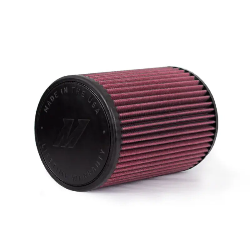 Mishimoto Red-Oiled 8-Layer Cotton Air Filter With Embossed Logo & Worm-Gear Clamp 1