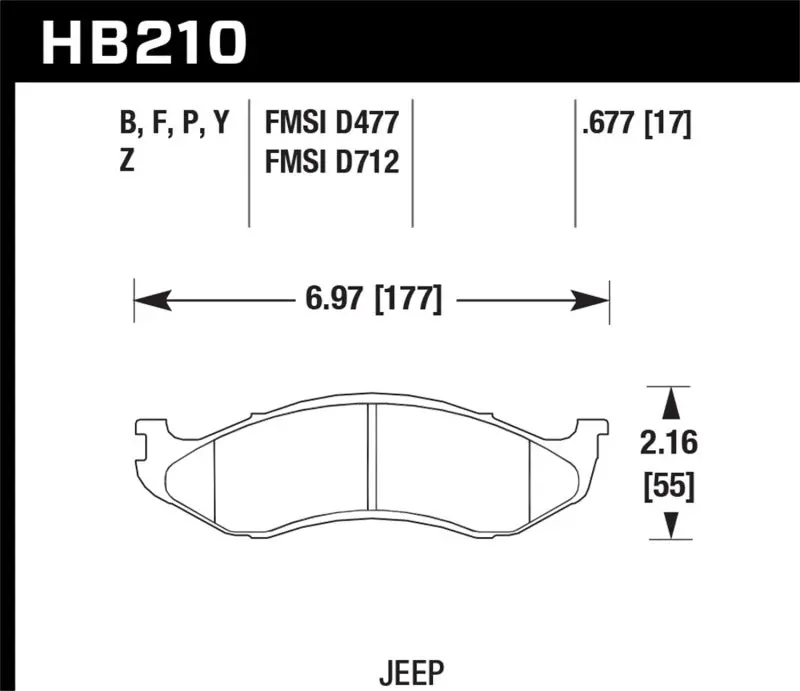 Hawk Performance Ceramic Street Brake Pads 1
