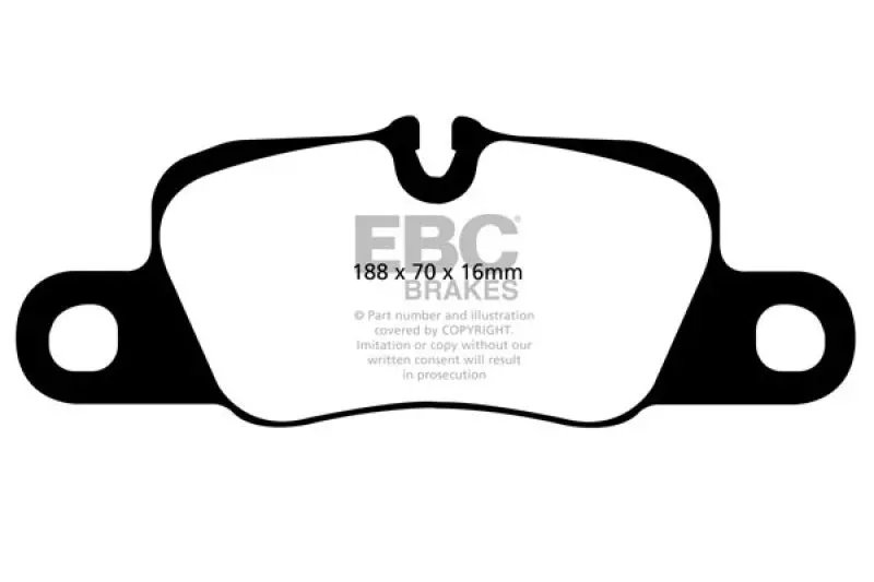 Ebc Bluestuff Rear Brake Pads For 2012–2013 Porsche Panamera 3.0L Hybrid (Cast Iron Only) 1