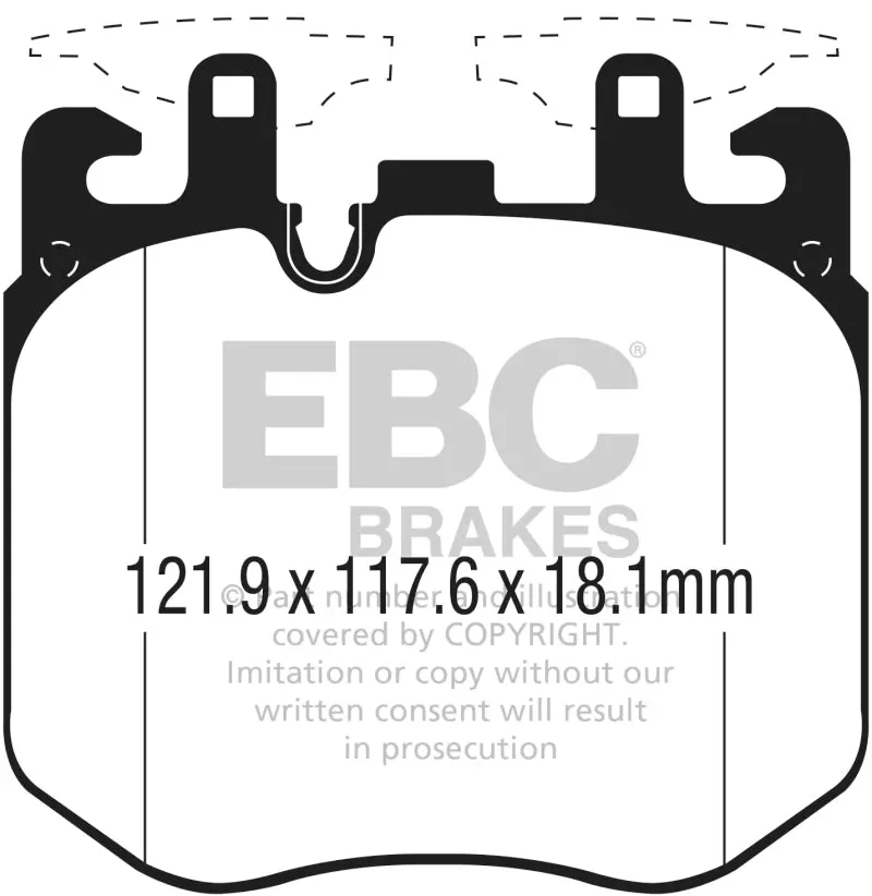 Ebc Yellowstuff Front Brake Pads For 2017+ Bmw Alpina B7 Xdrive (4.4L Twin-Turbo) 1