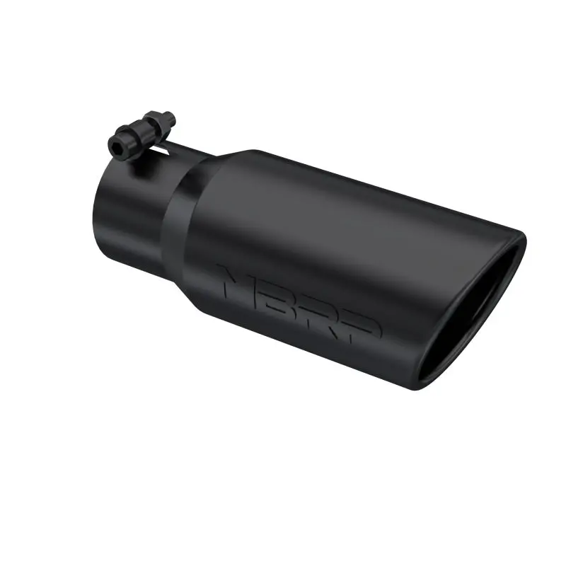 Mbrp Universal Angled Exhaust Tip – 4In Outer Diameter, 3In Inlet, 10In Length, Rolled End, Matte Black 1