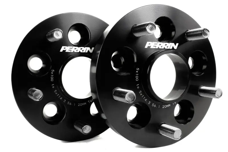 Perrin 20Mm Bolt-On Wheel Spacer Set: 5X100 To 5X114.3 Conversion With 56Mm Hub Bore 1