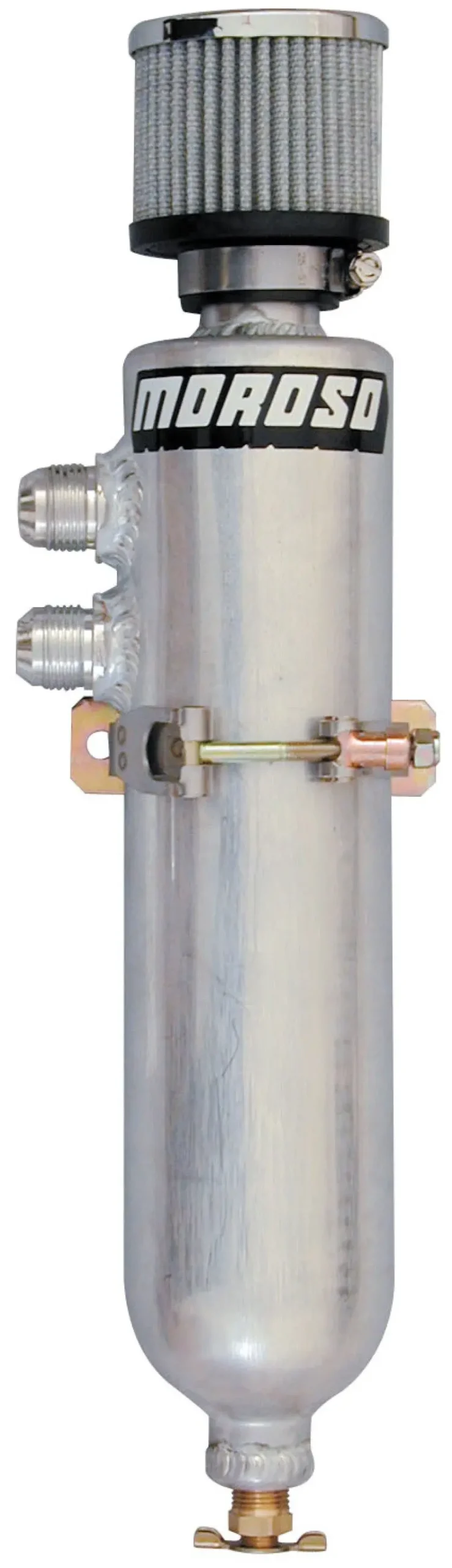 Moroso Aluminum Breather Tank And Catch Can With Dual -12An Inlets 1