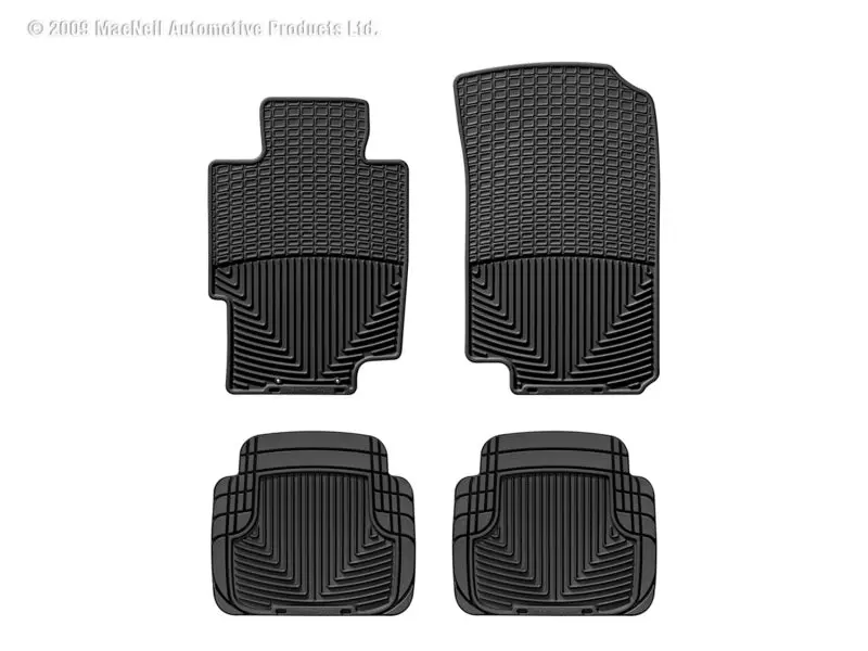 Wt Custom-Fit Rear Rubber Floor Mats – Black 1