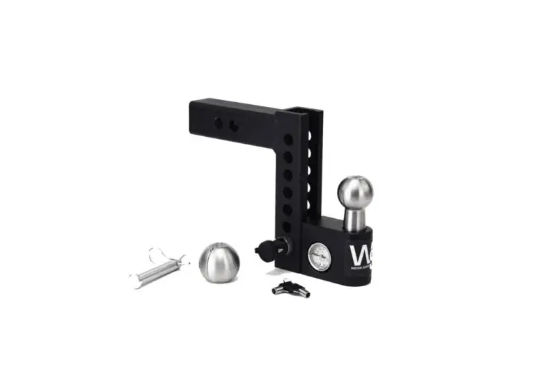 Weigh Safe Aero Adjustable Drop Hitch – 4-Inch Drop, 2-Inch Shank, 10,000/12,500 Lb Gtw Rating, Steel Construction 1
