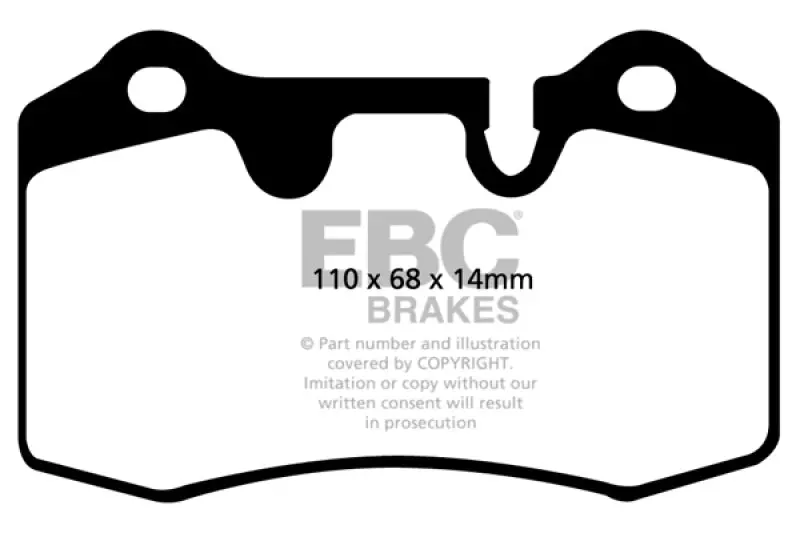Ebc Yellowstuff Rear Brake Pads For 2004–2012 Aston Martin Db9 (5.9L V12) 1