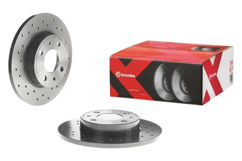Brembo Premium Cross-Drilled & Uv-Coated Front Brake Rotors For 2010–2011 Saab 9-3X 1