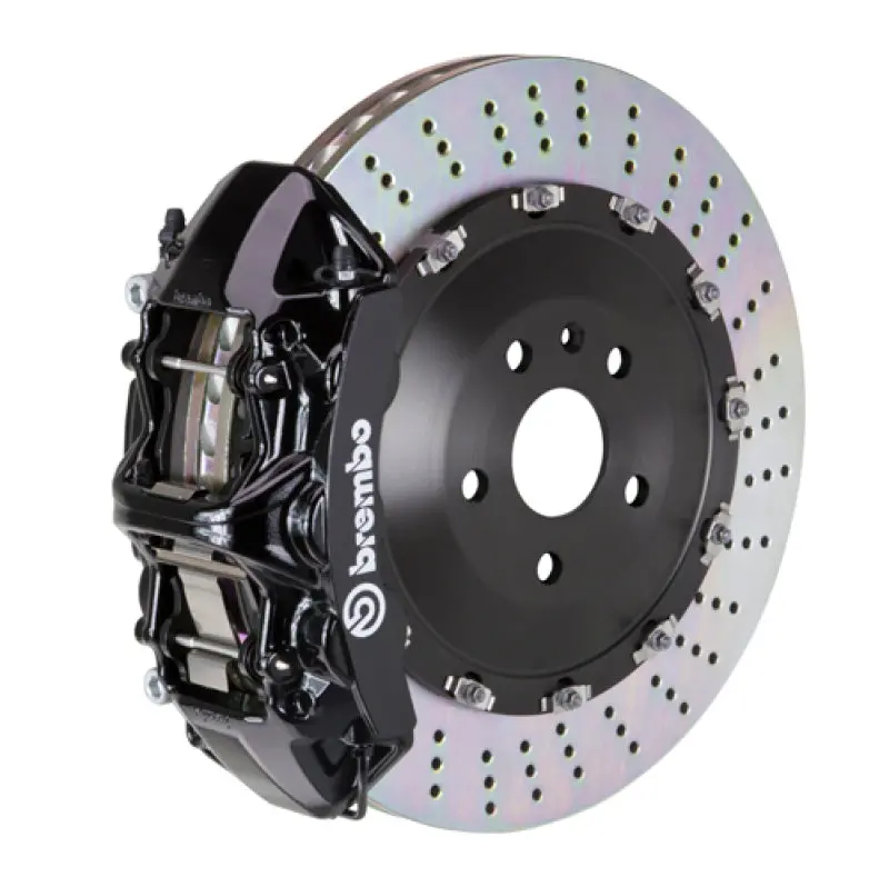 Brembo Gt Big Brake Kit For Maserati Ghibli S & S-Q4 – Front 6-Piston Calipers With 405X34Mm Drilled Two-Piece Rotors (Black Finish) 1