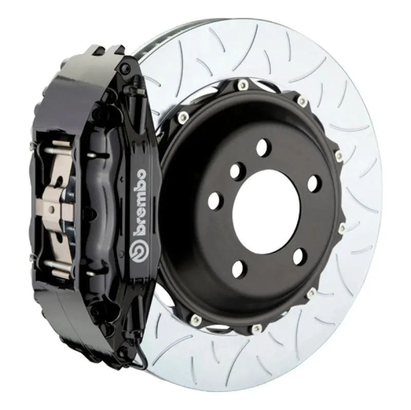 Brembo Gt Big Brake Kit For 2008 Volkswagen R32 (Mk5) – Front, 6-Piston Calipers, 355×32Mm Slotted Two-Piece Rotors (Type-3, Black) 1