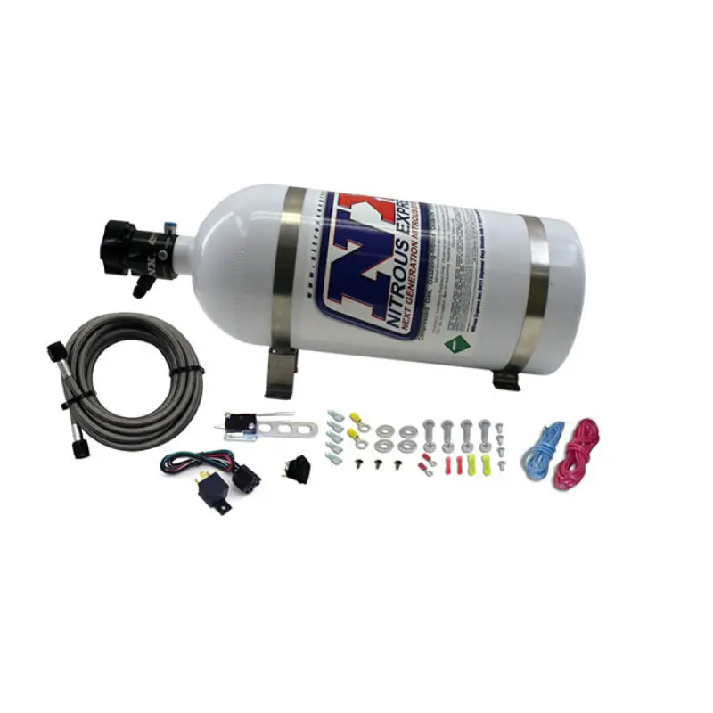 Nitrous Express 8 Cyl Nozzle System Complete (Incl 10Lb Bottle Brackets Feedline & Elec) 1