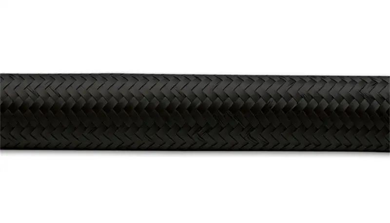 Vibrant -6 An Black Nylon-Braided Flexible Hose — 5-Foot Roll 1