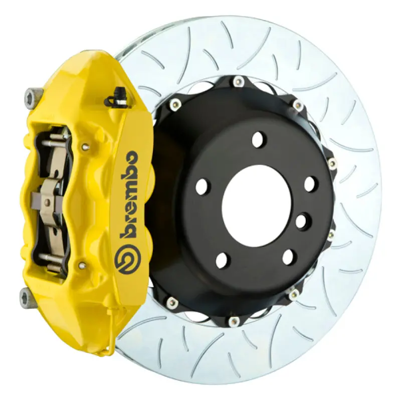 Brembo Gt Big Brake Kit For 2019+ Bmw 330I – Rear, 380X28Mm Two-Piece Slotted Rotors, Yellow Calipers 1