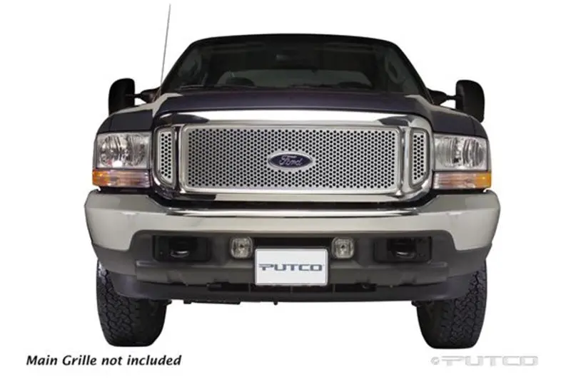 Putco 99-04 Ford Superduty - Side Vents Only Punch Stainless Steel Grilles 1
