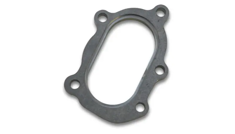 Vibrant Gt25R/Gt28R Turbo Discharge Flange – Oval Outlet, 5-Bolt, T304 Stainless Steel, 1/2-Inch Thickness 1