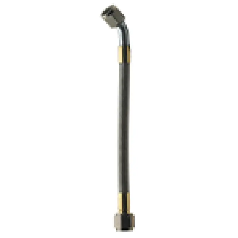 Fragola -6An Stainless Steel Hose Assembly – Straight To 45° Aluminum Nut, 24In Length 1
