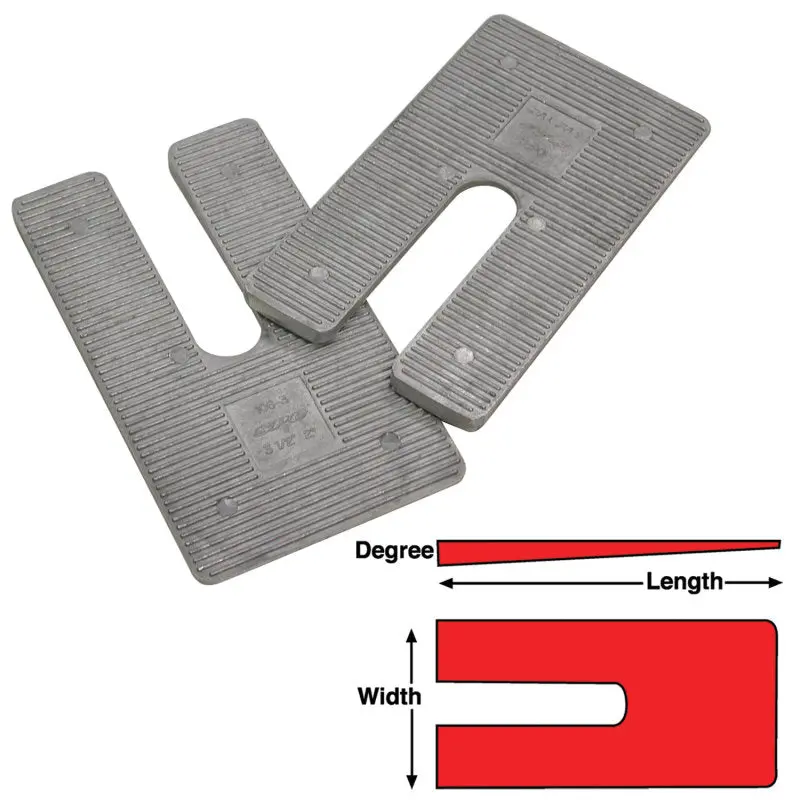 Spc Performance Aluminum Shim Set: 4-Pack, 6.5Mm Thickness, 3-Degree Angle 1
