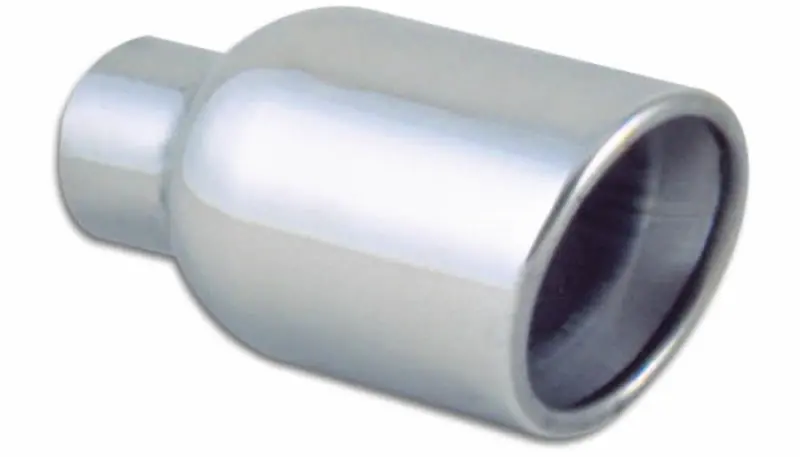 Vibrant 4-Inch Double-Wall Stainless Steel Exhaust Tip – Resonated, Angle-Cut, Rolled Edge Design 1