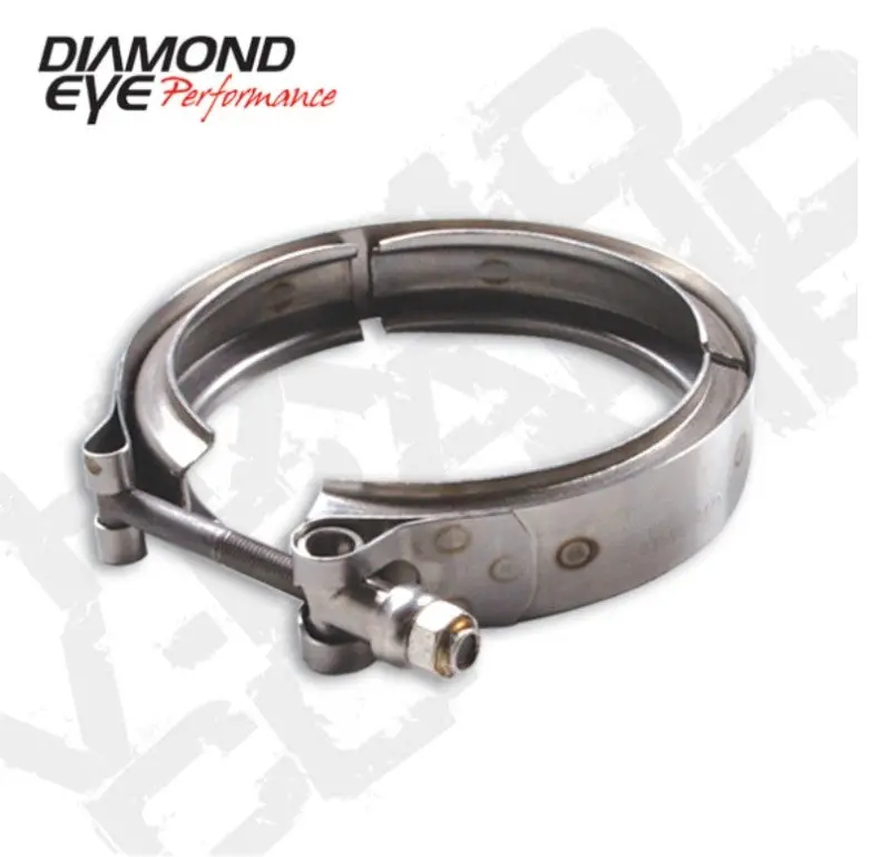 Diamond Eye Clamp-V Exhaust Pipe Coupler – 3.75-Inch Nominal Size For Chevy 6.5L Stock Turbo 1