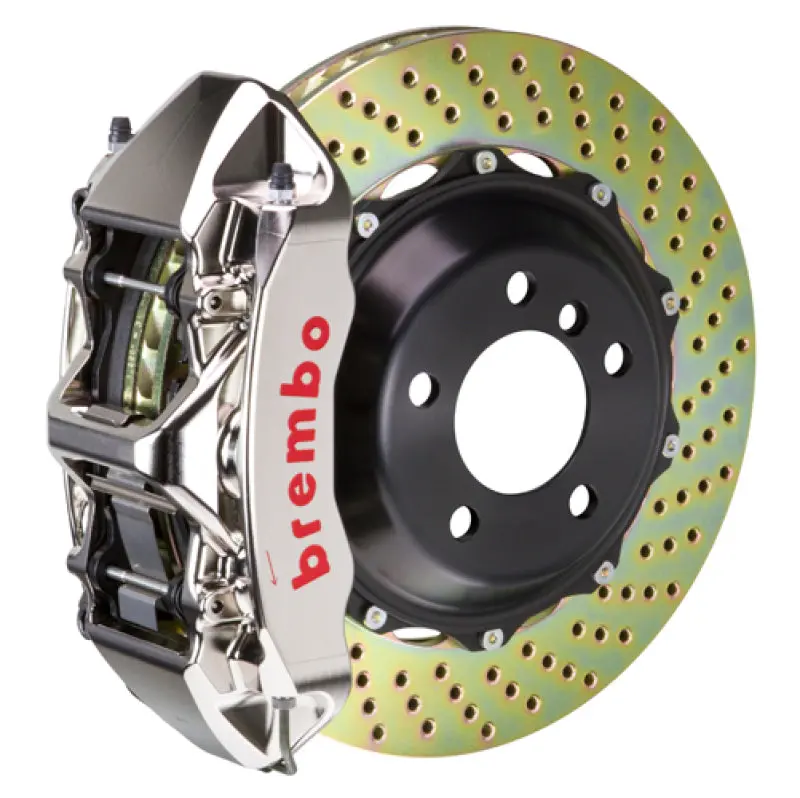 Brembo 95-98 993 C2/C4/C4S/Turbo Front Gtr Bbk 6 Piston Billet 355X32 2Pc Rotor Drilled- Nickel 1