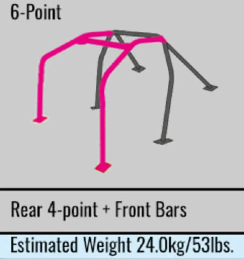 Cusco 6-Point Chromoly Roll Cage With Dash-Through Design For 1996–1998 Mitsubishi Lancer Evolution Iv (2-Seat) 1