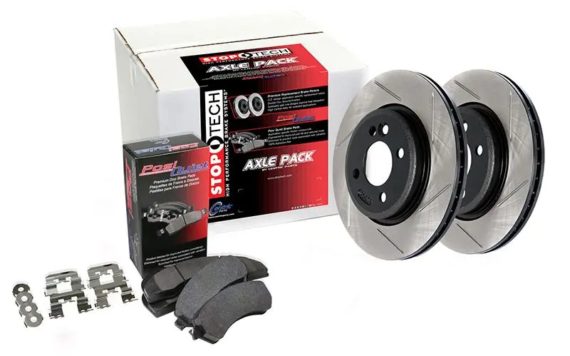 Street Axle Pack – Drilled & Slotted Rear Brake Rotors With Matching Pads 1